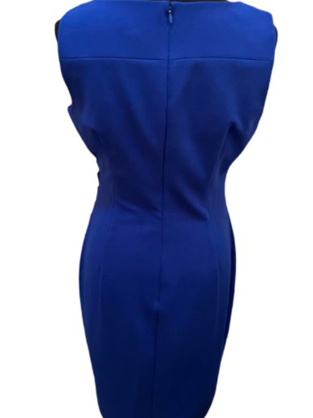 Calvin Klein Starburst Sleeveless Sheath Dress in Royal Blue Size 10 Like New - Picture 7 of 9